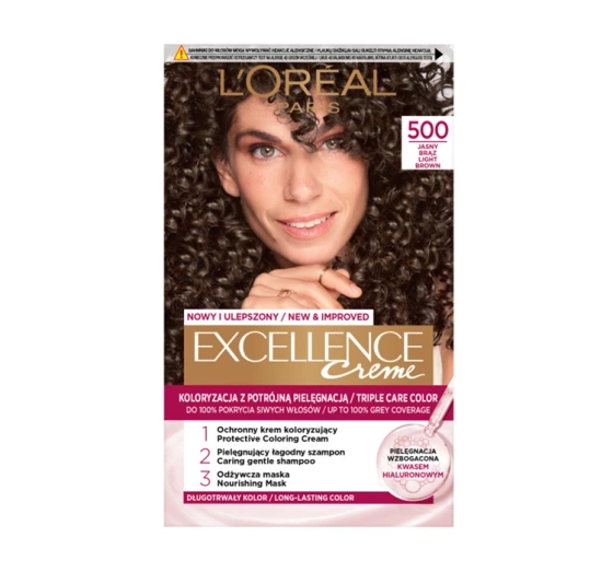 LOREAL EXCELLENCE CREME HAIR COLOUR 5.00 LIGHT BROWN