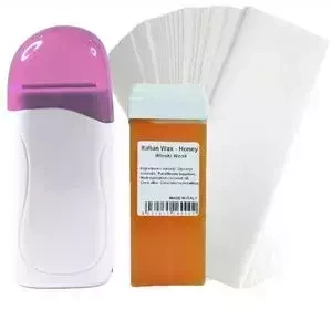 DEPILATION KIT: HEATER + WAX + 100x STRAPS