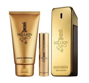 PACO RABANNE 1 MILLION SET EAU DE TOILETTE SPRAY 100ML + 10ML + SHOWER GEL 100ML