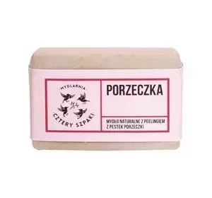 MYDLARNIA CZTERY SZPAKI NATURAL SOAP WITH CURRANT SEED SCRUB 110G