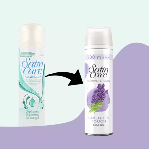 Gillette Satin Care Lavender Touch Shave Gel for Normal Skin 200ml
