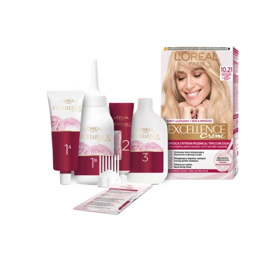 LOREAL EXCELLENCE CREME HAIR COLOUR 10.21 VERY BRIGHT PEARL BLONDE