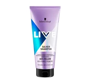 SCHWARZKOPF LIVE SILVER SHAMPOO FOR BLONDE BLEACHED AND GRAY HAIR 200ML