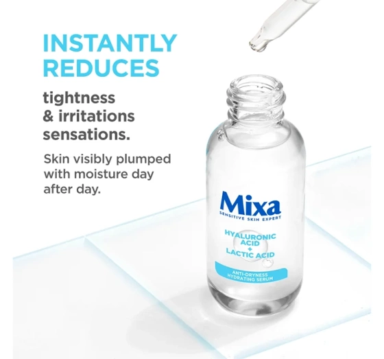 MIXA HYYDRATION BOOSTER SERUM  HYALURONIC ACID + LACTIC ACID 30ML