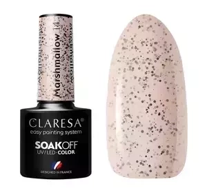 CLARESA SOAK OFF HYBRID NAIL POLISH MARSHMALLOW 14 5ML