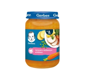 Gerber dinner after 8 months Vegetables with delicate pork loin 190g
