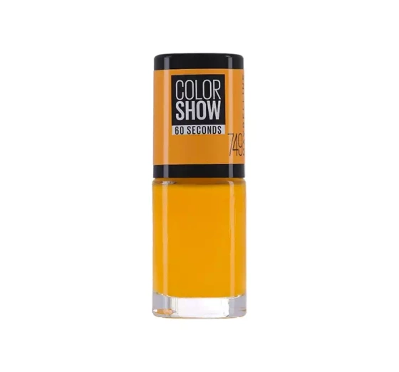 MAYBELLINE COLOR SHOW NAIL LACQUER 60 SECONDS 749 ELECTRIC YELLOW 6.7ML 