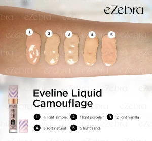 EVELINE LIQUID CAMOUFLAGE CONCEALER WITH HYALURONIC ACID 	04 LIGHT ALMOND 7ML