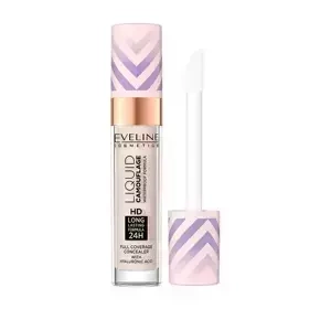 EVELINE LIQUID CAMOUFLAGE CONCEALER WITH HYALURONIC ACID 01 LIGHT PORCELAIN 7ML