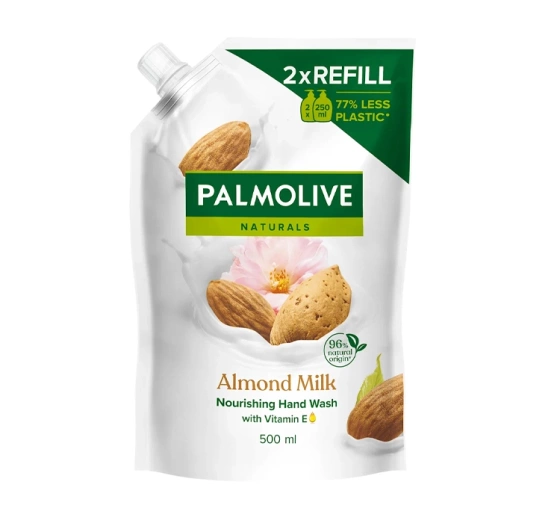 PALMOLIVE NATURALS LIQUID HAND SOAP MILK & ALMOND REFILL 500ML