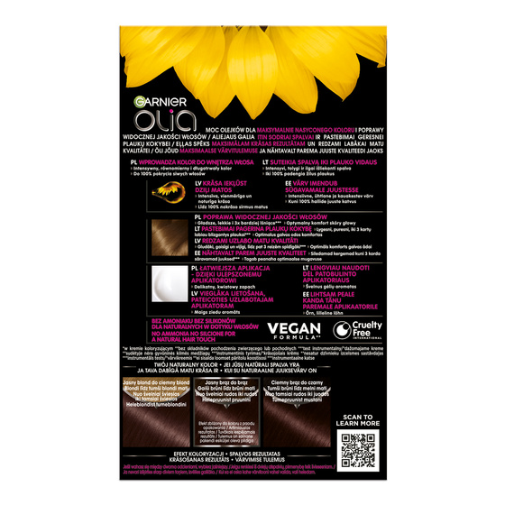 GARNIER OLIA PERMANENT HAIR COLOR NO AMMONIA 4.15 FROZEN CHOCOLATE