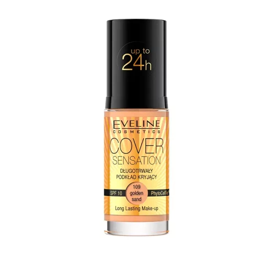EVELINE COVER SENSATION LONG-LASTING FOUNDATION 109 GOLDEN SAND 30ML