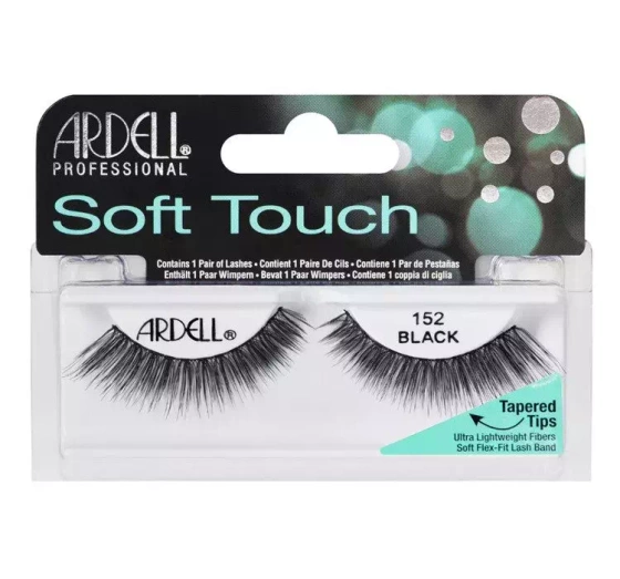 ARDELL SOFT TOUCH FALSE EYELASHES ON STRIP 152 BLACK 