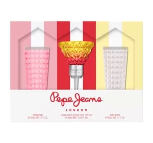 PEPE JEANS COCKTAIL EDITION FOR HER EAU DE TOILETTE SPRAY 30ML + GEL 50ML + LOTION 50ML