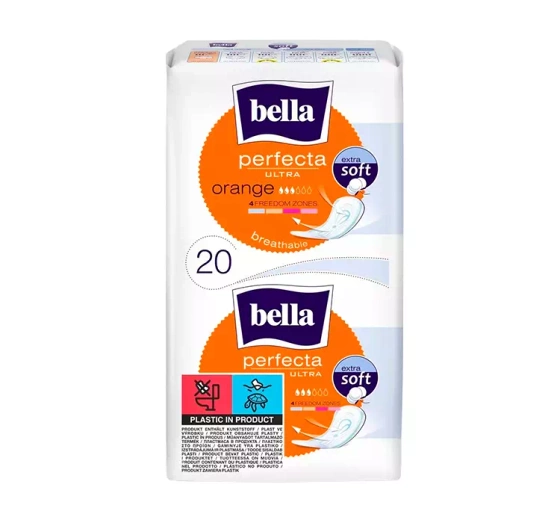BELLA PERFECTA ULTRA ORANGE FEMINE PADS WITHOUT WINGS 20 PCS