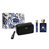 VERSACE DYLAN BLUE POUR HOMME SET EAU DE TOILETTE SPRAY 100ML + 10ML + COSMETIC BAG