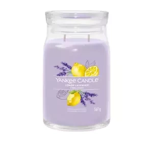 YANKEE CANDLE SIGNATURE SCENTED CANDLE LEMON LAVENDER 567G