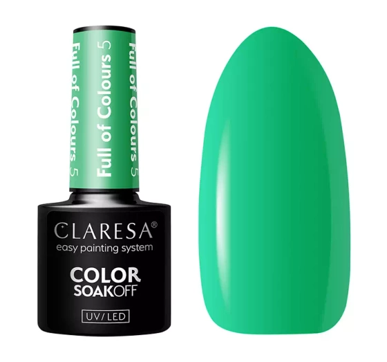 CLARESA SOAK OFF HYBRID NAIL POLISH FULL OF COLOURS 5 5G