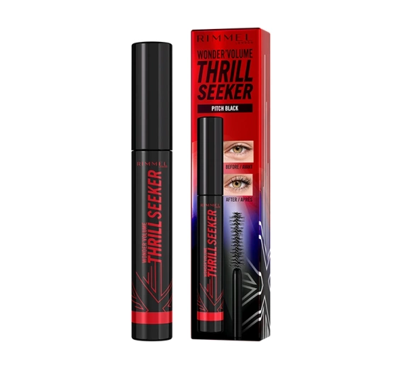 RIMMEL WONDER'VOLUME THRILL SEEKER MASCARA PITCH BLACK 8ML