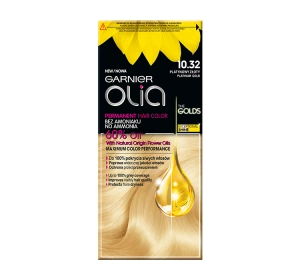 GARNIER OLIA PERMANENT HAIR COLOR NO AMMONIA 10.32 PLATINUM GOLD
