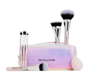 Makeup Revolution Glam Up Brush sponge + makeup brush set