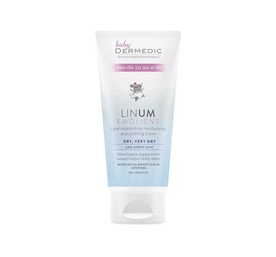 DERMEDIC BABY LINUM EMOLLIENT MOISTURIZING AND SOOTHING SKIN LIPID REPLENISHING CREAM 100ML