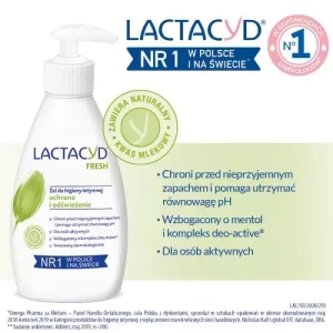 LACTACYD FRESH REFRESHING INTIMATE HYGIENE GEL WITH A PUMP 200ML