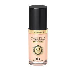 MAX FACTOR FACEFINITY ALL DAY FLAWLESS 3IN1 VEGAN FOUNDATION C10 FAIR PORCELAIN 30ML 