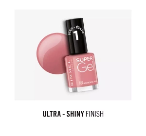 RIMMEL SUPER GEL NAIL GEL NAIL POLISH 035 POP PRINCESS PINK 12ML 