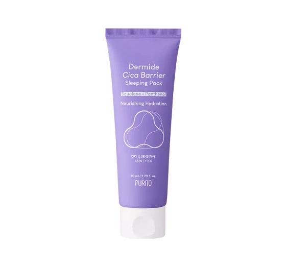 PURITO DERMIDE CICA BARRIER SLEEPING PACK REGENERATING NIGHT CREAM WITH CENTELLA ASIATICA  80ML