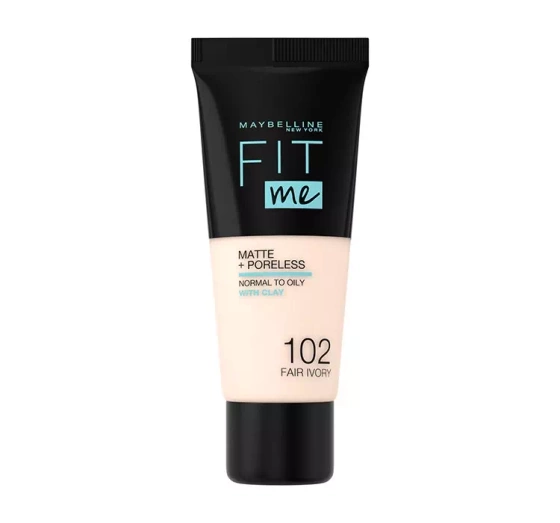 MAYBELLINE FIT ME MATTIFYING FOUNDATION 102 FAIR IVORY 