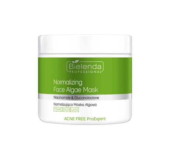 BIELENDA ACNE FREE PROEXPERT NORMALIZING ALGAE MASK FOR FACE, EYES AND LIPS 160G