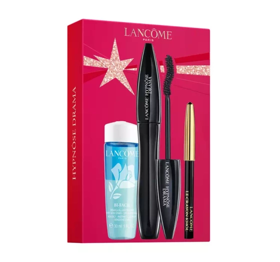 LANCOME HYPNOSE VOLUM PORTER MASCARA + LE CRAYON KOHL PENCIL + BI FACIL REMOVER REMOVER 