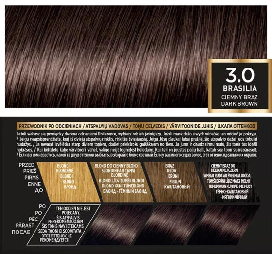 LOREAL RECITAL PREFERENCE PERMANENT HAIR DYE B 3.0