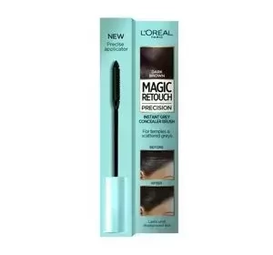 LOREAL MAGIC RETOUCH PRECISION INSTANT GREY CONCEALER BRUSH DARK BROWN 8ML