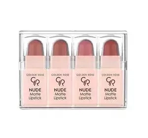 GOLDEN ROSE SET OF 4 MATTE MINI LIPSTICKS NUDE LOOK MIX 4G