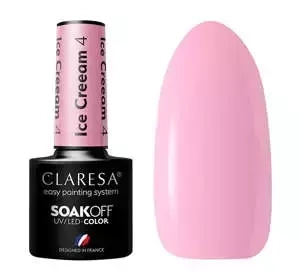 CLARESA SOAK OFF UV HYBRID NAIL POLISH ICE CREAM 4 5ML