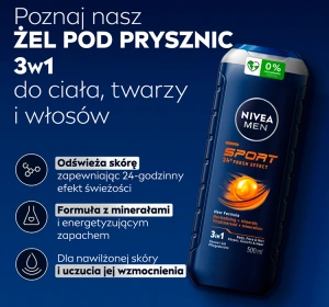 NIVEA MEN Sport 3-in-1 Shower Gel 500ml
