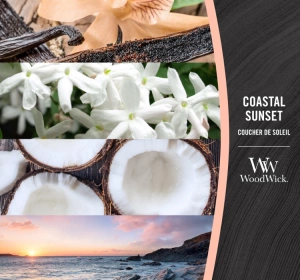 WOODWICK LARGE JAR CANDLE SCENTED CANDLE COASTAL SUNSET 610G