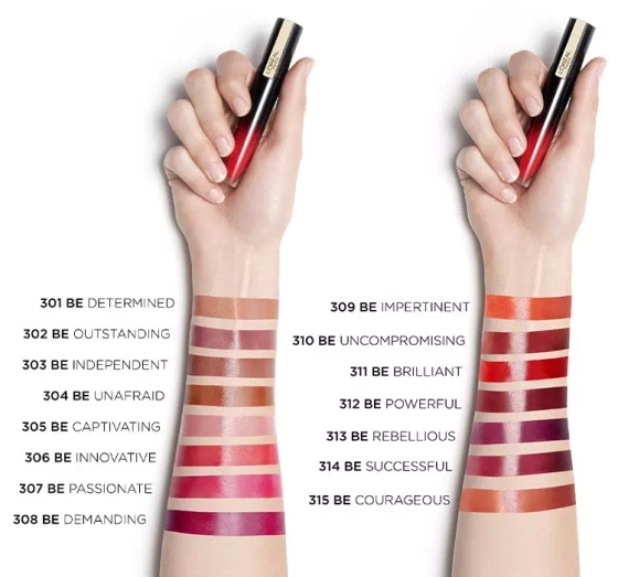 LOREAL PARIS BRILLIANT SIGNATURE LIQUID LIPSTICK 303 BE INDEPENDENT 6.4ML