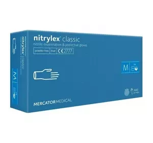 NITRILE PROTECTIVE GLOVES SIZE M 100 PCS BLUE