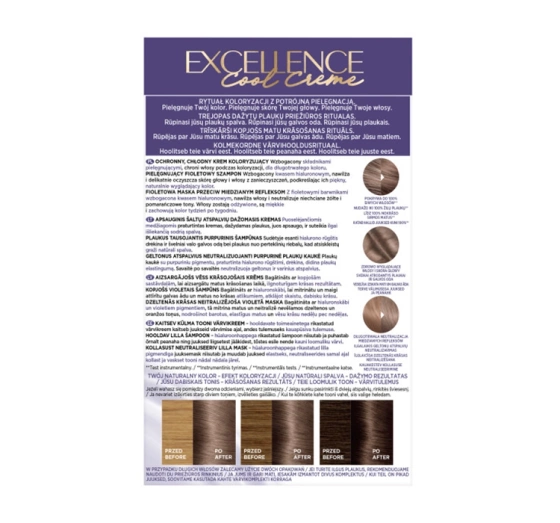 LOREAL EXCELLENCE COOL CREME 7.11 ULTRA ASH BLONDE