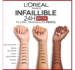 LOREAL INFAILLIBLE BROW 24H FILLING TRIANGULAR PENCIL BROW LINER 7.0 BLONDE