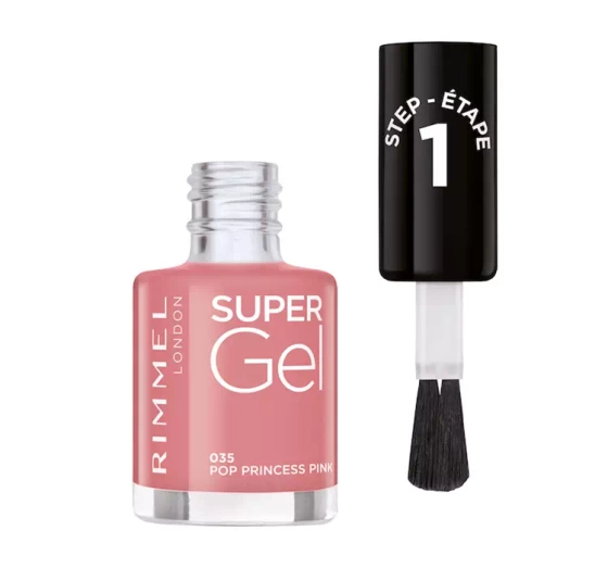 RIMMEL SUPER GEL NAIL GEL NAIL POLISH 035 POP PRINCESS PINK 12ML 