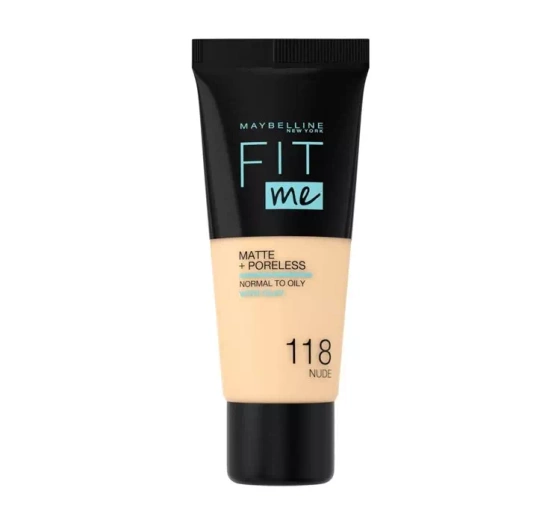 MAYBELLINE FIT ME MATTIFYING FOUNDATION 118 NUDE