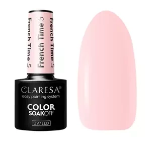 CLARESA SOAK OFF HYBRID NAIL POLISH FRENCH TIME 5 5G
