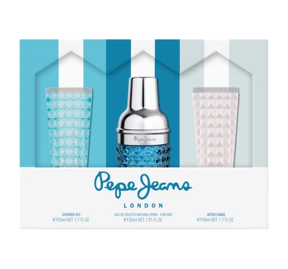PEPE JEANS FOR HIM EAU DE TOILETTE SPRAY 30ML + GEL 50ML + AFTERSHAVE 50ML