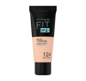 MAYBELLINE FIT ME MATTIFYING FOUNDATION 124 SOFT SAND 