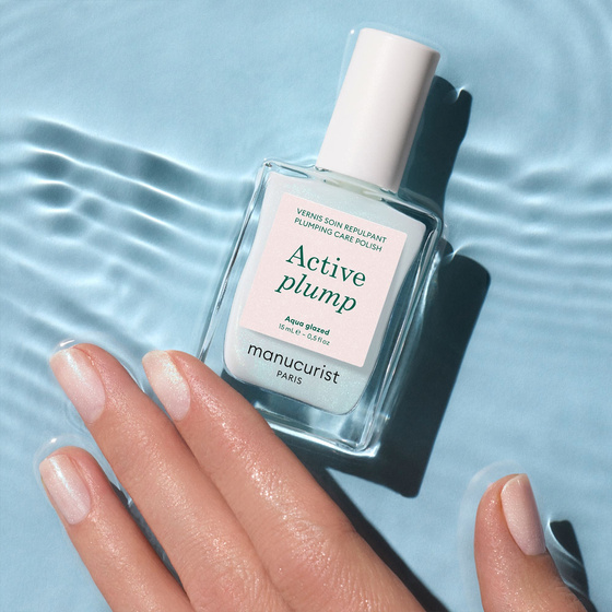 Manucurist Active Plump Aqua Glazed Collagen Nail Care Polish 15ml