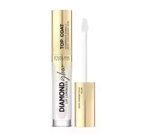 EVELINE DIAMOND GLOW LIP LUMINIZER WATERPROOF TOPCOAT WITH HYALURONIC ACID 4.5ML